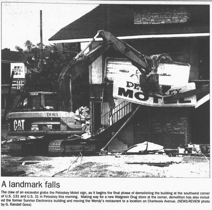 Petoskey Motel (Superior Motel, Petoskey Motor Court) - Aug 199 Demo From Northern Michigan Preserve Site